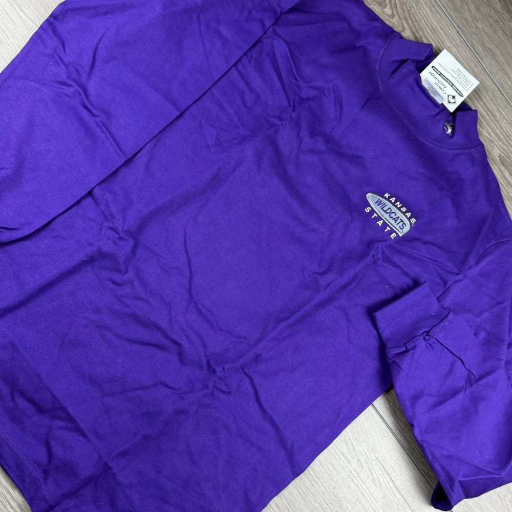 The Cotton Exchange Mens Kansas State Wildcats Mock Neck Shirt Purple Large